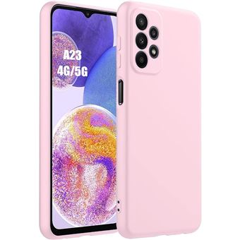 Coque pour Samsung Galaxy A23 5G/4G, Silicone Mat Protection Ultra Slim Souple - Rose Clair - BOOLING - 1