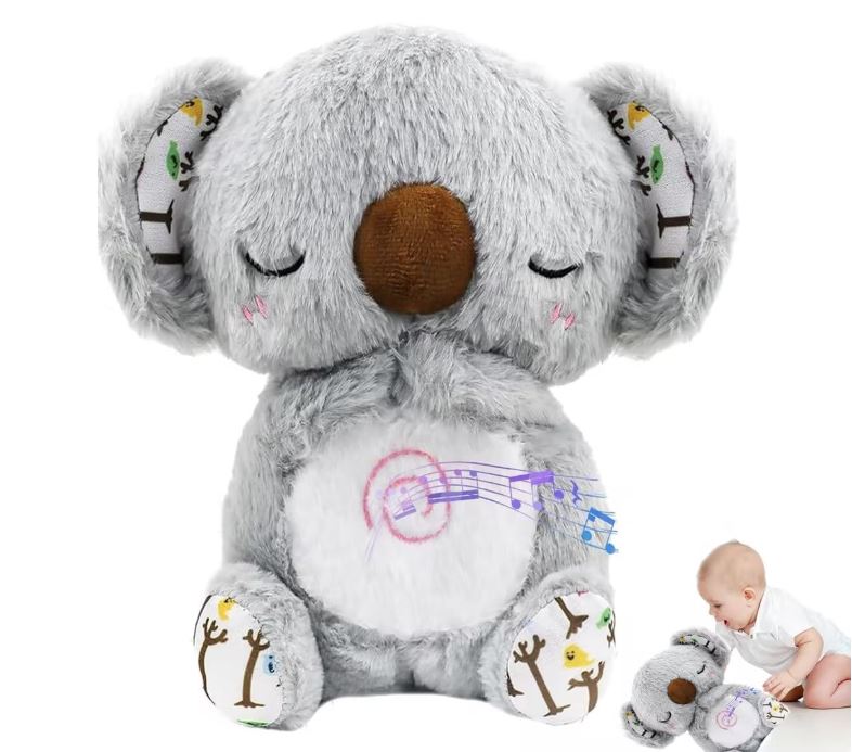 Loutre Qui Respire Et Koala Apaisant – Peluche Veilleuse Musicale Avec Mouvement Respiratoire, Cadeau Nouveau-Né