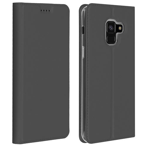 Housse Galaxy A8 Folio Clapet Portefeuille Dux Ducis Fonction Stand Gris