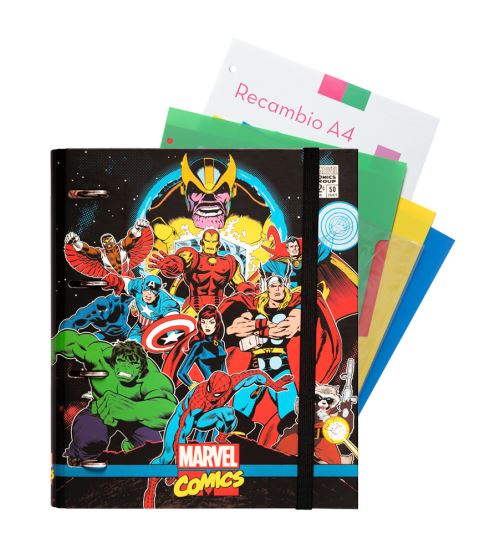 Carpeblock 4 Anneaux Marvel Comics Avengers