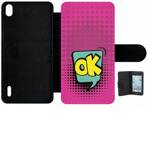 Etui À Rabat Huawei Ascend P7 Ok Fond Rose