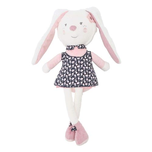 Doudou Lapin grand mod&egrave;le en Velours Blanc