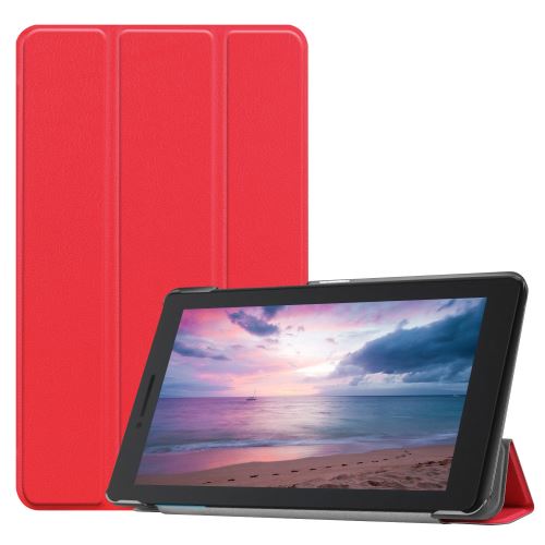 Étui de protection tri-pliée pour Lenovo Tab E8 TB-8304F - Rouge