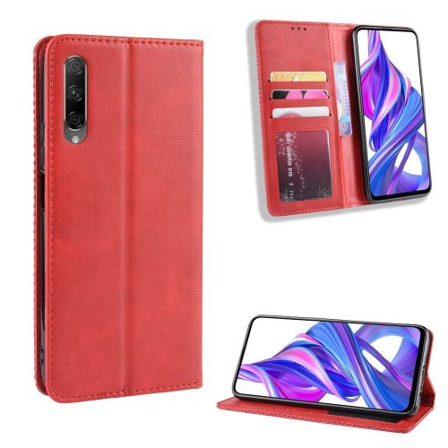 Etui en PU style vintage rouge pour votre Huawei Honor 9X/9X Pro