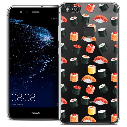 Coque Huawei P10 LITE (5.2 ) CASEINK Housse Etui [Crystal Gel HD Collection Foodie Design Sushi - Souple - Ultra Fin - Imprimé en France]