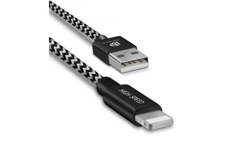 Câble rond iPhone et iPad tressé renforcé 2 mètres