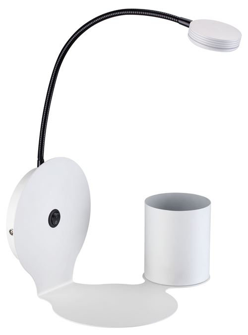Paris Prix - Spot Mural Moderne arles 24cm Blanc