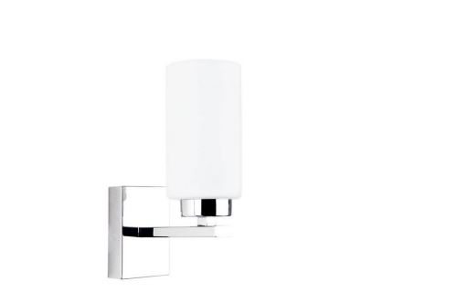 HOMEMANIA Lampe Murale Elit Applique - à Cylindre - Chrome en Verre, Métal, 13 x 6 x 20 cm, 1 x E14, Max 40W