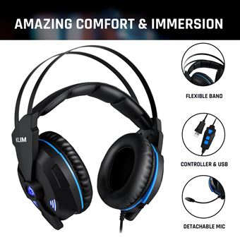 Klim Impact V2 Casque Gamer Usb Son 71 Surround Isolation