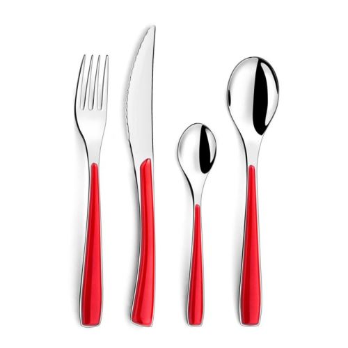 Amefa 597556 menagère 24 pièces zephyr rouge