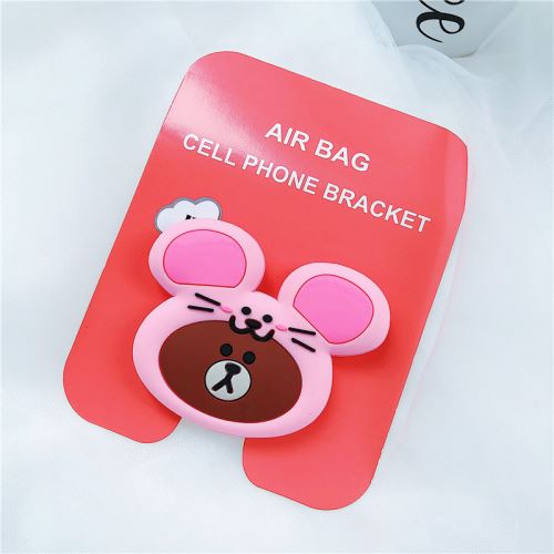 Support de téléphone mignon de bande dessinée universelle Ours frontière de fondation en silicone