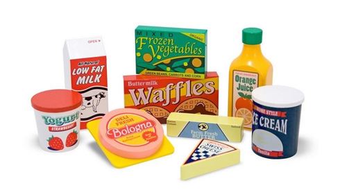 Melissa & doug - 14076 - jeu d'imitation - aliments en bois pour réfrigérateur