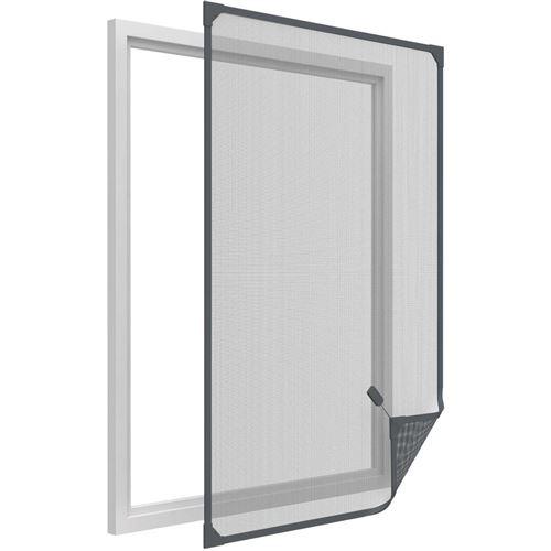 Easy Life - Moustiquaire avec cadre magnétique pour fenêtre anthracite max 100x120 cm
