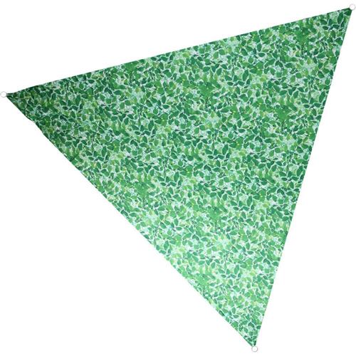 Nature Prints - Voile d'ombrage triangulaire avec sac de rangement Motif feuilles