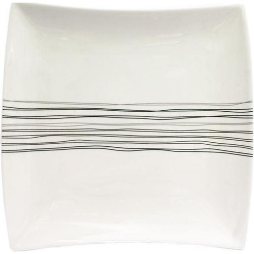 Set de 6 assiettes à dessert carrée - 20 cm x 20 cm - Porcelaine