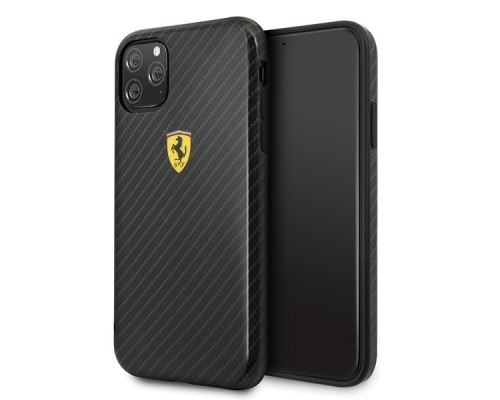 Coque pour Iphone 11 pro max Ferrari Carbon effet noir