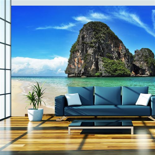 Papier peint Paysage exotique plage Railay, Thaïlande-Taille L 200 x H 154 cm