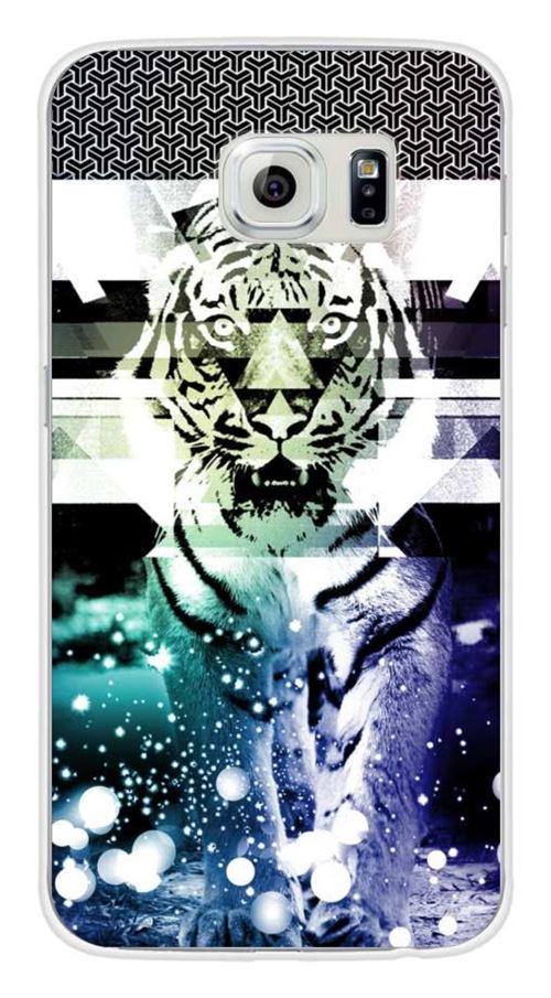 Coque en silicone imprimée compatible Samsung Galaxy S6 Tigre swag