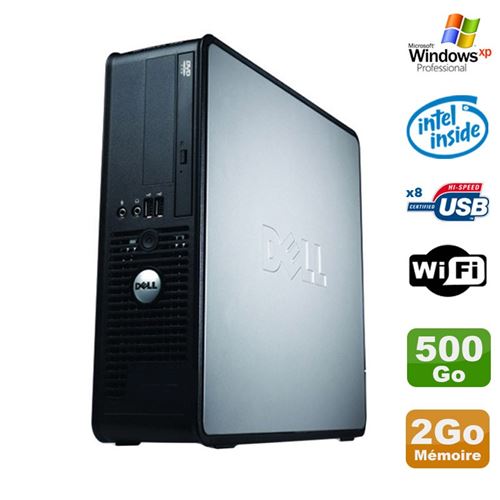 PC Dell Optiplex 380 Sff E5200 2.5Ghz 2Go Disque 500Go Dvd WiFi Win Xp Pro