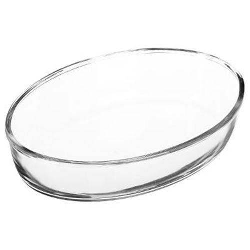 Plat à Four en Verre Ovale 26cm Transparent