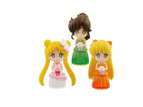 Figurine Sailor Moon - Set de 3 figurines Clear Colored Sparkle Dress Vol.2 Serenity / Venus / Jupiter 6cm
