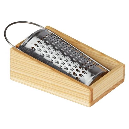 Nic râpe 11 x 3,5 x 13 cm bois clair/acier