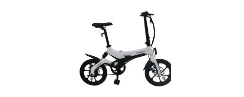 Vélo électrique pliable ONEBOT S6 , 250W, 25Km/h, moteur 6.4Ah - Blanc, avec Casque de vélo HIMO K1M, Taille M / L (57-61 cm) - gris