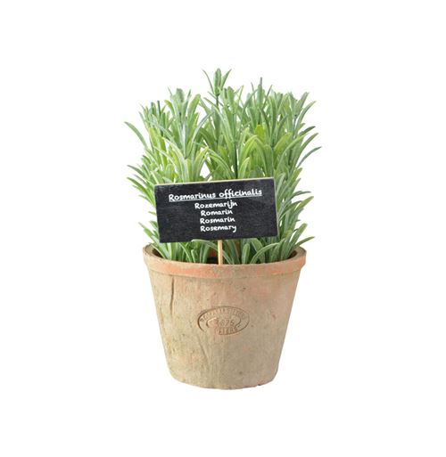 Romarin artificiel en pot - D 13,5 cm x H 20,4 cm
