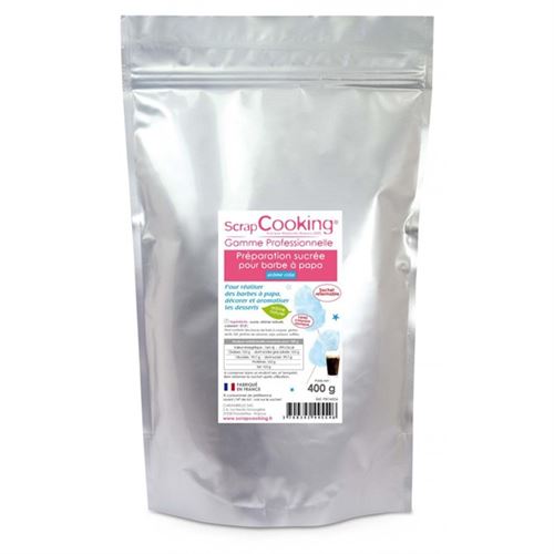 Préparation pour barbe à papa bleue 400 g - ScrapCooking