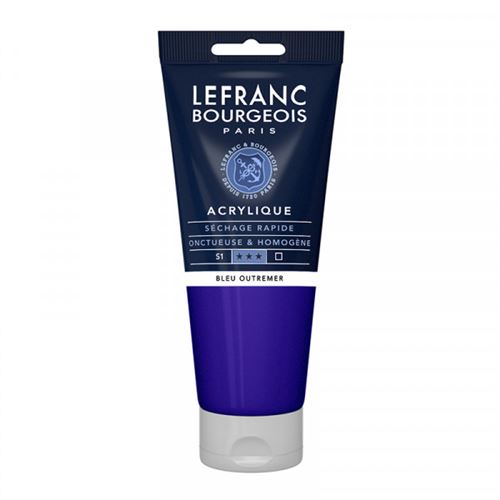 Lefranc Bourgeois - Peinture - peinture acrylique - bleu ultramarin - transparent - satin - fine - 200 ml