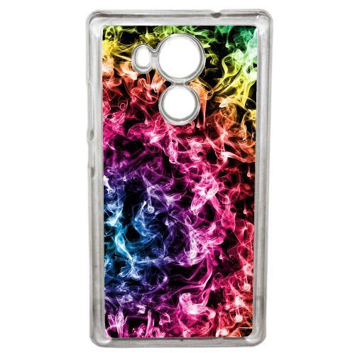 Coque smoke fume arc en ciel compatible huawei mate 8 transparent