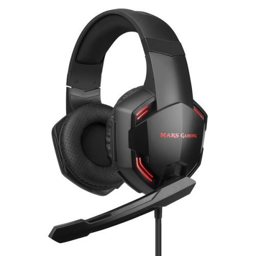 Casques avec Micro Gaming Mars Gaming MCPPRO LED Noir