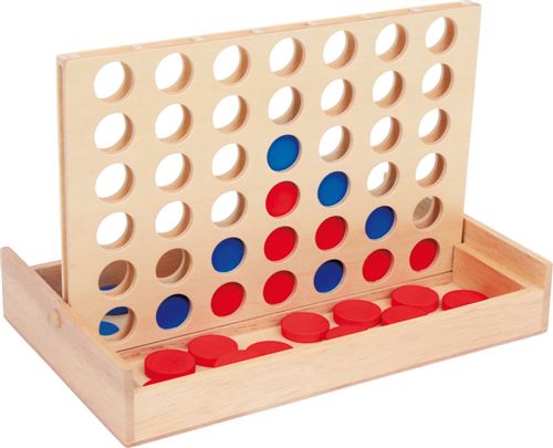 Puissance 4 en bois, format voyage