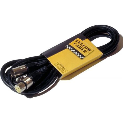 Yellow Cable M01X XLR M/XLR F 1m