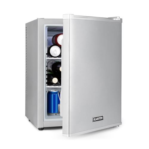 Refrigerateur Mini Bar - Klarstein Happy Hour 37 - 37 L 5-15°C Silencieux 0 Db Éclairage Led Argent