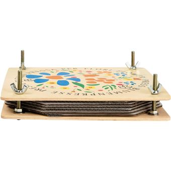 AHANDMAKER Presse à fleurs de poche - Kit de conservation des plantes - En bois - Portable - Pour les amateurs d'art et d'artisanat - 65 x 64 mm AHANDMAKER Presse à fleurs de poche - Kit de conservation des plantes - En bois - Portable - Pour les amateurs d'art et d'artisanat - 65 x 64 mm