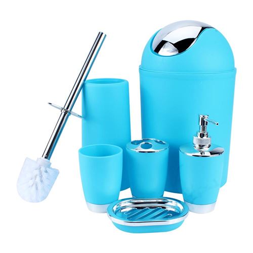 Accessoire salle de bains poubelle porte-savon distributeur gobelet porte-brosse à dents
