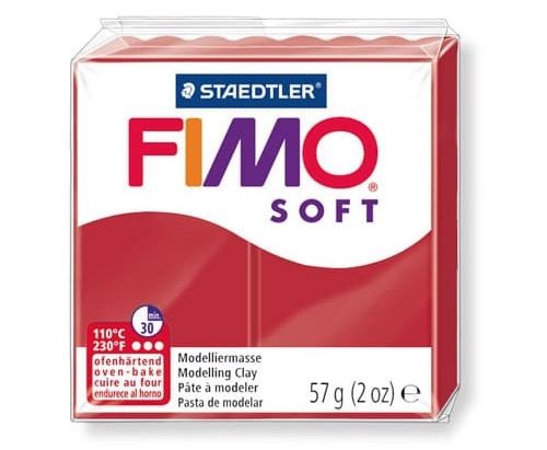 FIMO 8020-2 P P&acirc;te &agrave; modeler Soft Rouge 57 g