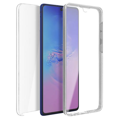 Avizar Coque pour Samsung Galaxy S10 Lite Arrière Rigide + Avant Souple Antichoc Transparent