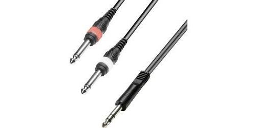 Câble adaptateur Paccs Jack 6,35mm St / 2 Jack mono 6.35mm2,50 M