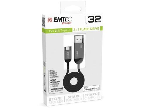 Clé USB duo 32Go EMTEC T750 USB3.1 Type-C