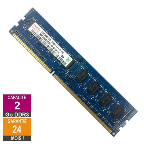 Barrette Mémoire 2Go Ram Ddr3 Hynix Hmt125U6Tfr8C-H9 Pc3-10600U 1333Mhz 2Rx8