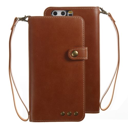 Huawei P10 Housse Etui Cuir PU Marron Effet Peau rétro ALS47541