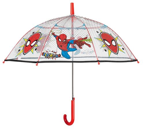 Marvel parapluie Spider-man automatique 74 cm garçons transparent/rouge
