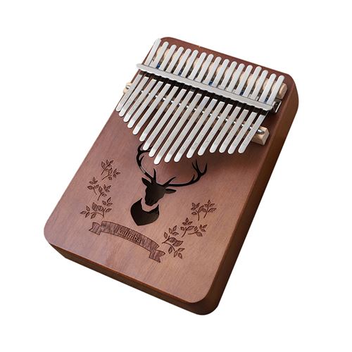 Pouce Piano,Kalimba 17 touches En Acajou Bois Massif Type Cerf de forêt