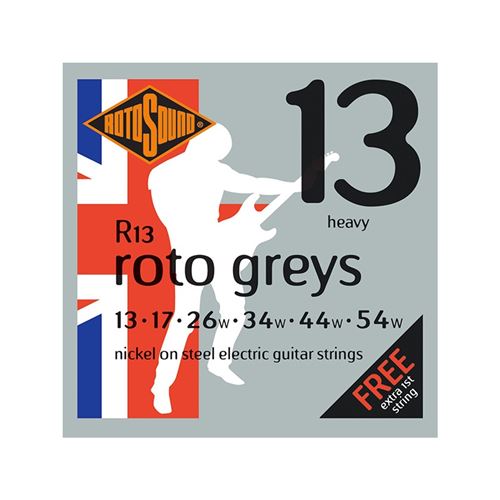 Rotosound R13 Roto Greys - Jeu de cordes guitare électrique - 13-54