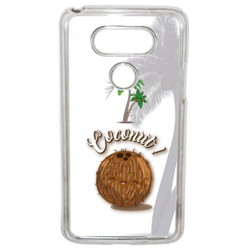 Coque Coconut Fond Blanc Compatible Lg G5 Transparent