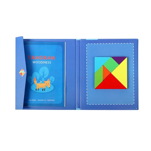 Puzzle magnétique Tangram pour enfants - Multicolore