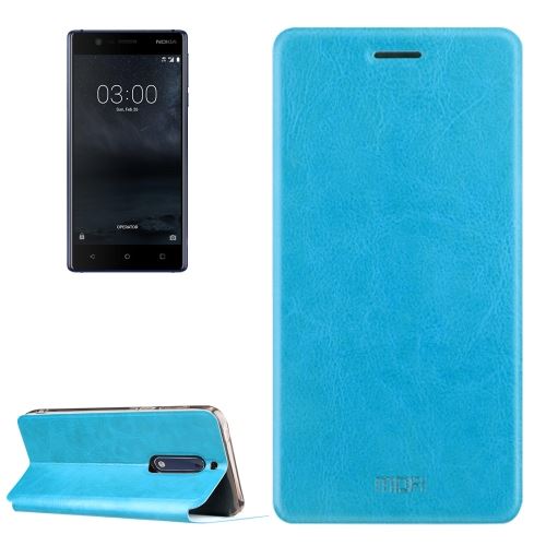 Nokia 5 Housse Etui Cuir PU Texture Peau Bleu ALS54435