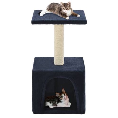 Arbre &agrave; chat avec griffoir en sisal 55 cm Bleu fonc&eacute; vidaXL - Bleu fonc&eacute;